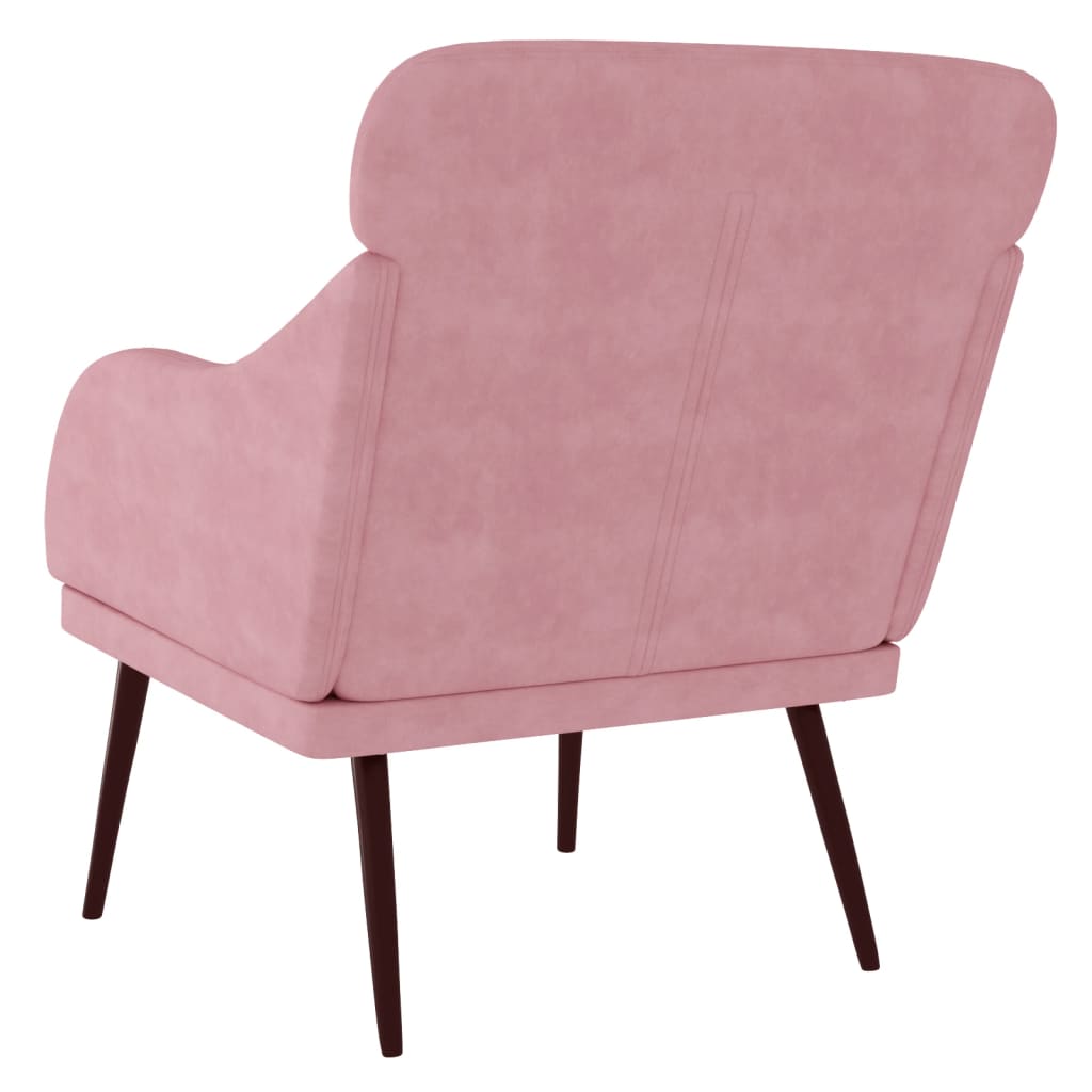 Кресло, розово, 63x76x80 см, кадифе