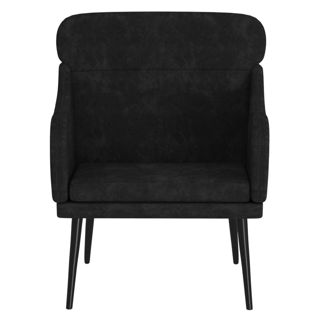 Кресло, черно, 63x76x80 см, кадифе