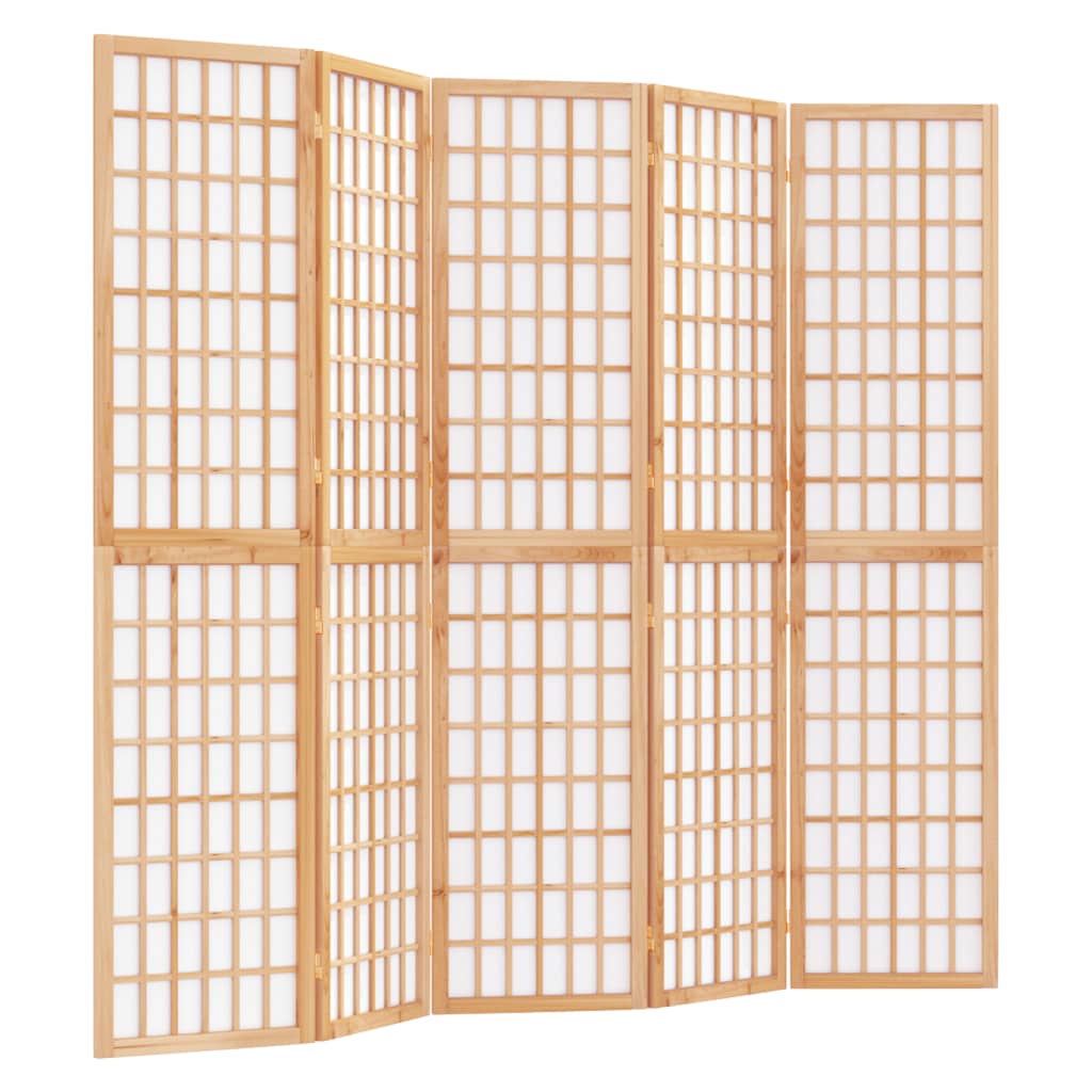 Параван за стая, 5 панела, в японски стил, 200x170 cм