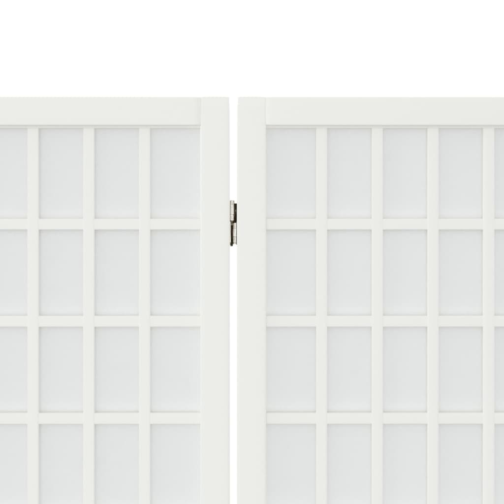 Параван за стая, 3 панела, в японски стил, 120x170 cм, бял