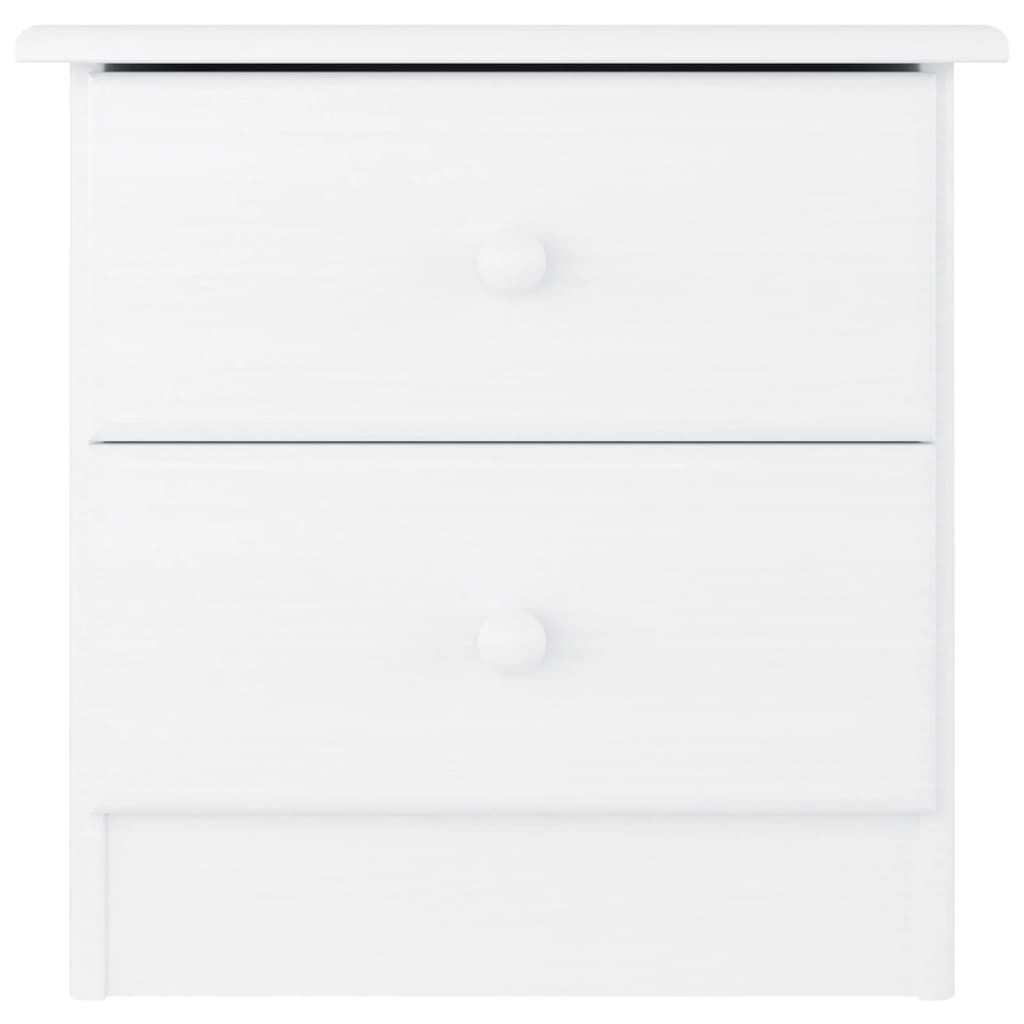 Нощно шкафче бяло ALTA 43x35x40,5 см бор масив
