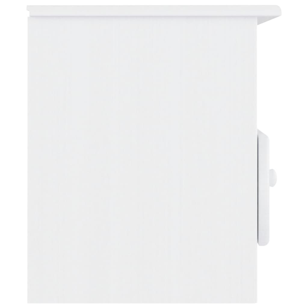 ТВ шкаф с чекмеджета ALTA, бял, 100x35x41 см, бор масив