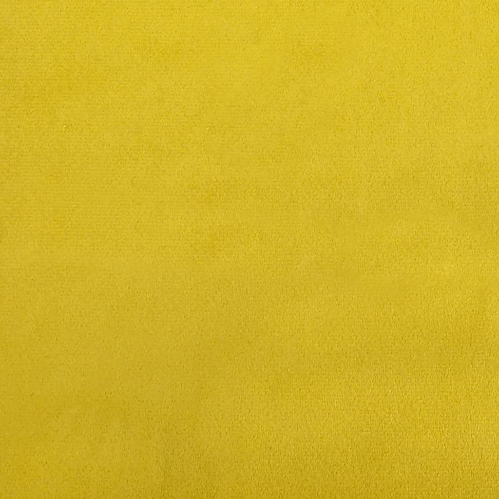 Кушетка, жълта, 100x200 см, кадифе