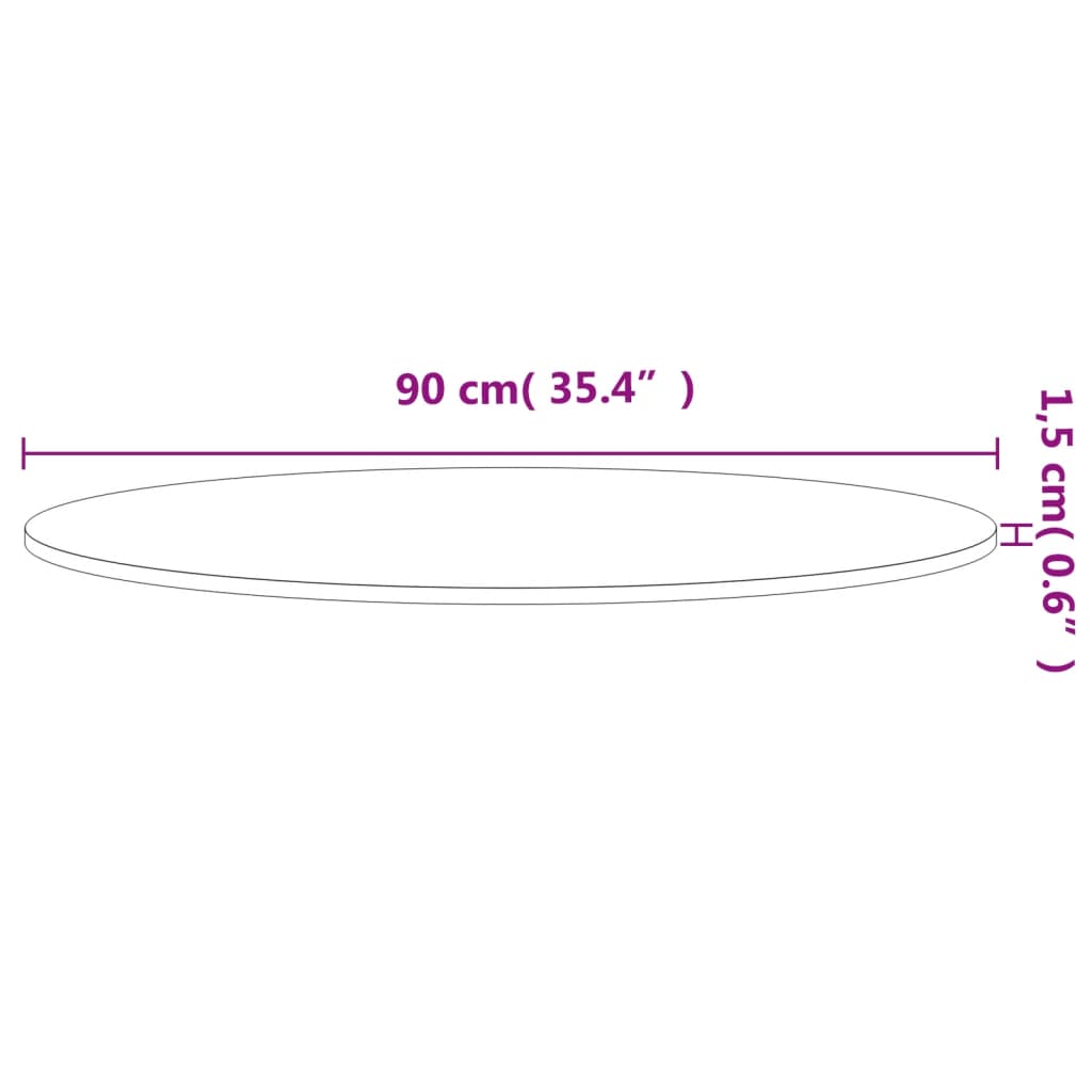 Плот за маса Ø90x1,5 см кръгъл масивен бук