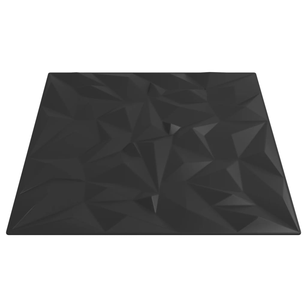 Стенни панели 48 бр черни 50x50 см EPS 12 м² аметист 