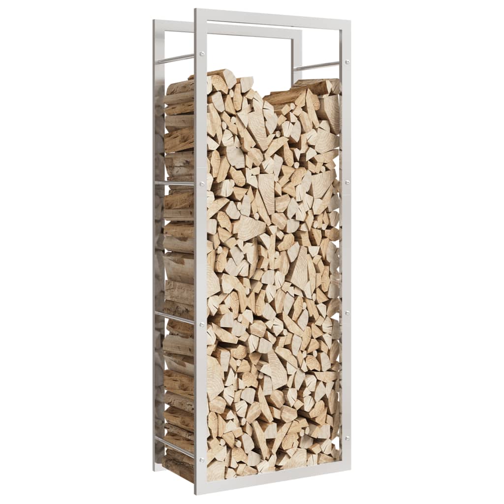 Стойка за дърва за огрев, 50x28x132 см, неръждаема стомана
