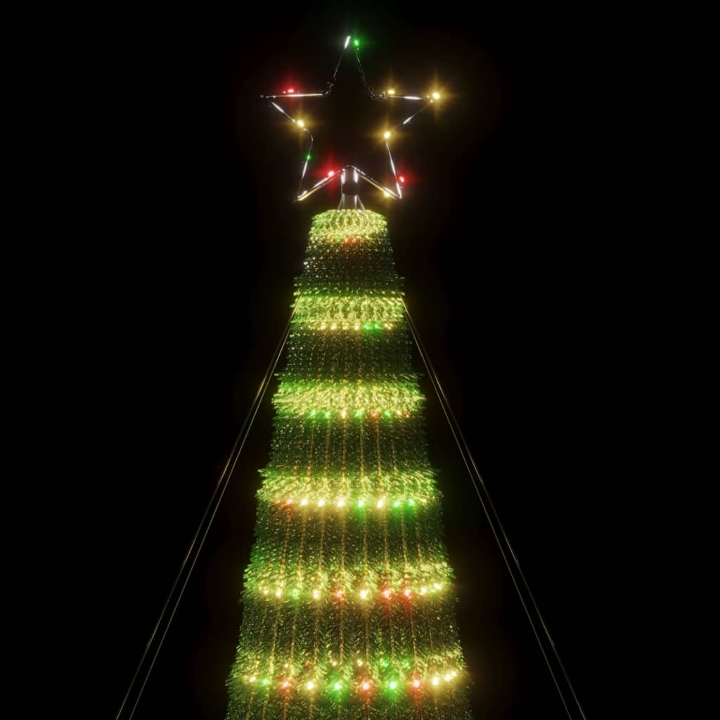 Коледна елха светещ конус 688 LED цветна 300 см