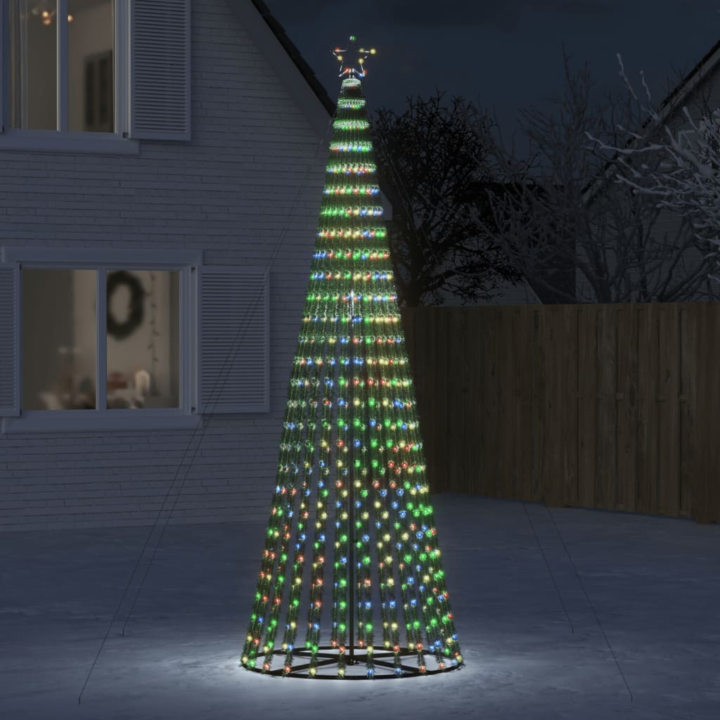 Коледна елха светещ конус 688 LED цветна 300 см
