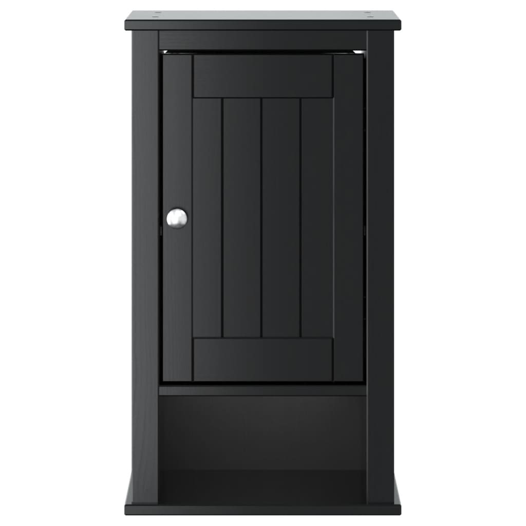 Шкаф за баня BERG черен 40x27x71,5 см бор масив