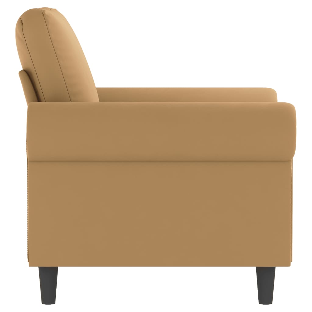 Кресло, кафяво, 60 см, кадифе