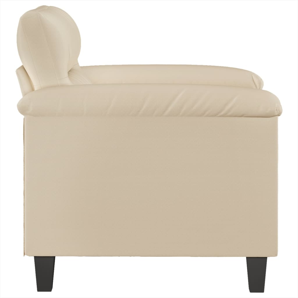 Кресло, кремави, 60 см, микрофибърен текстил