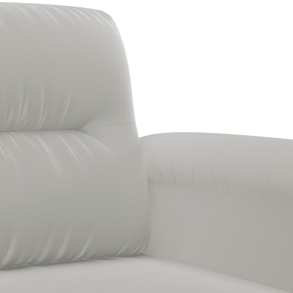 2-местен диван, светлосиво, 140 см, микрофибърен плат