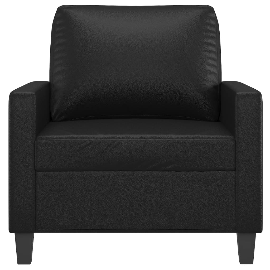 Кресло, черно, 60 см, изкуствена кожа