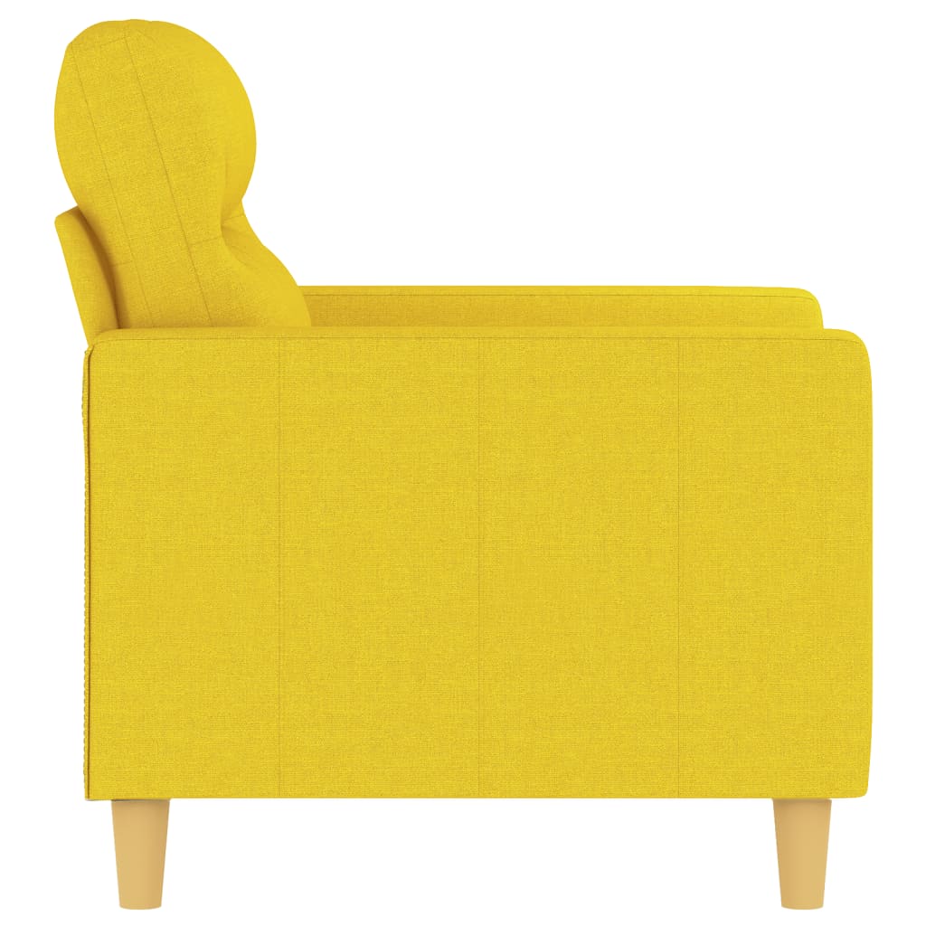 Кресло, светложълто, 60 см, текстил
