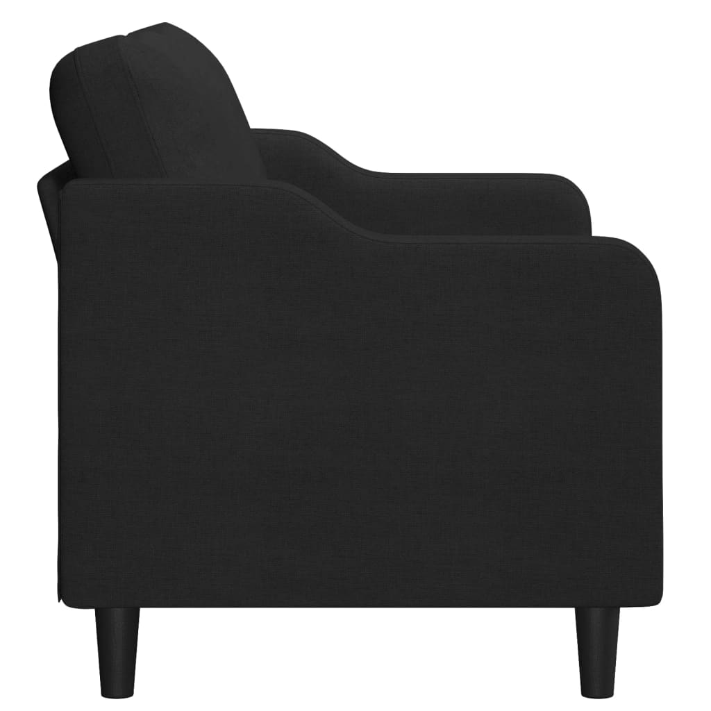 2-местен диван, черен, 140 см, текстил