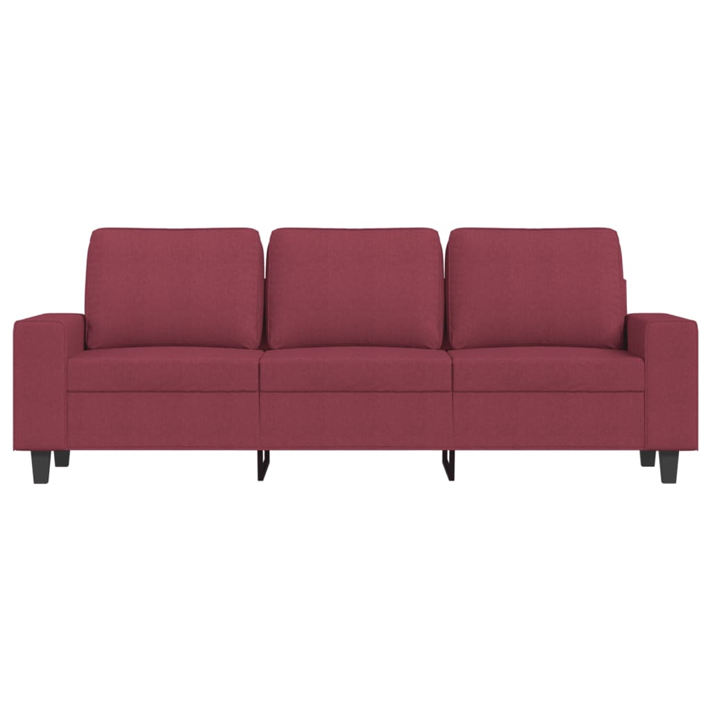 3-местен диван, Виненочервен, 180 см, плат