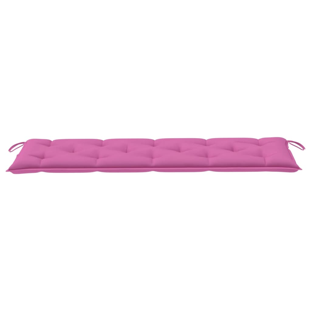 Възглавници за пейки 2 бр розови 180x50x7 см плат