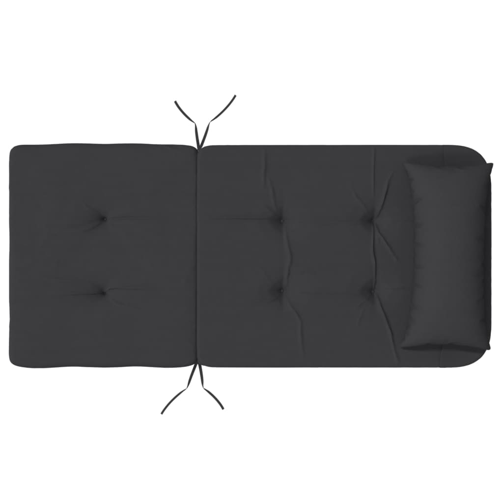 Възглавници за столове Адирондак, 2 бр, черни, Оксфорд плат