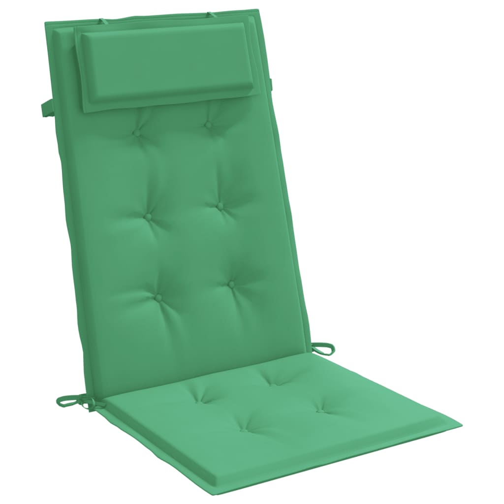 Възглавници за стол с висока облегалка 6 бр зелени Оксфорд плат