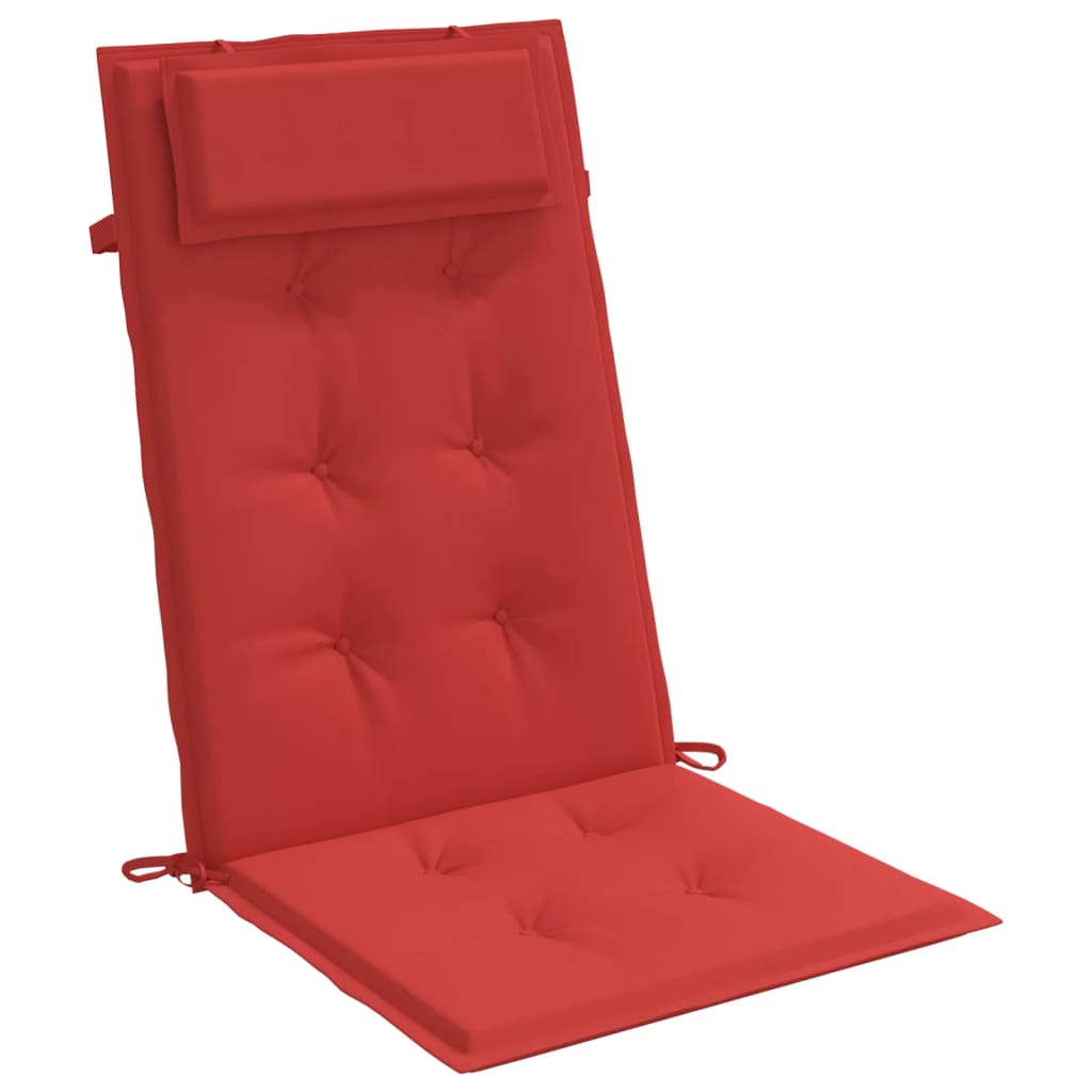 Възглавници за столове с облегалка 4 бр червени Оксфорд плат