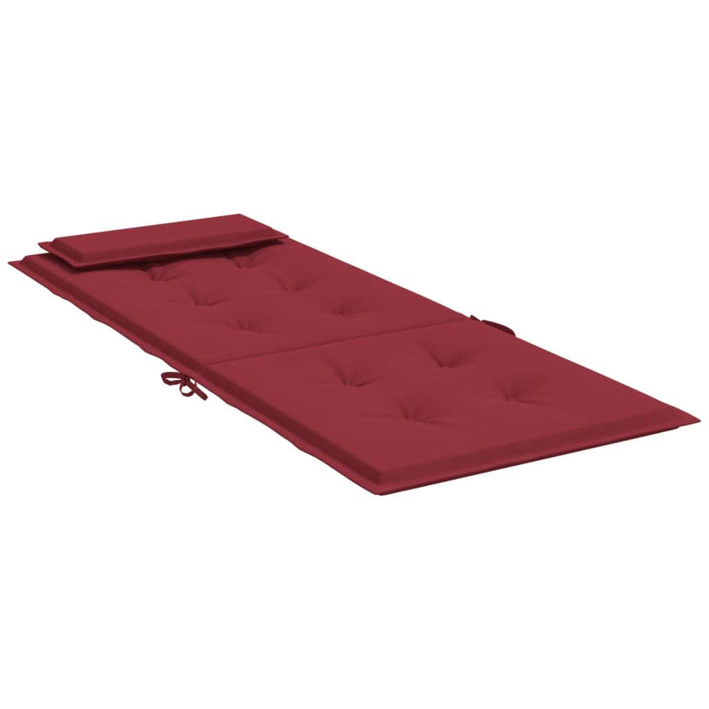 Възглавници за столове с облегалка 6 бр виненочервен плат
