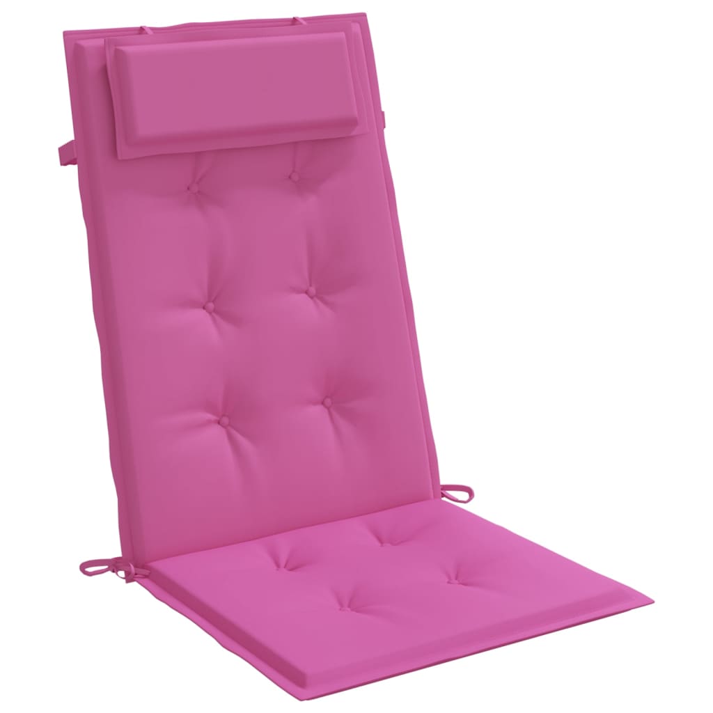Възглавници за стол с висока облегалка 6 бр розови Оксфорд плат