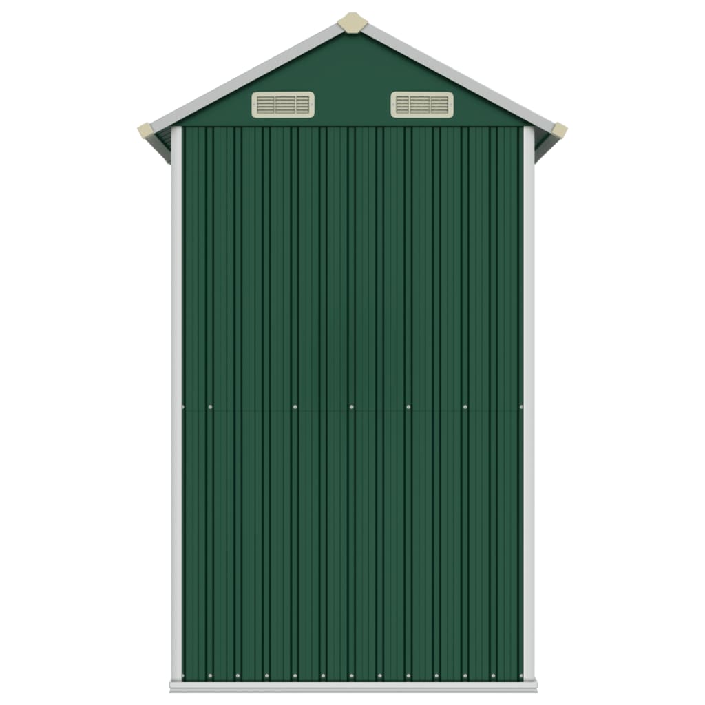 Градинска барака, зелена, 192x152,5x237 см, поцинкована стомана