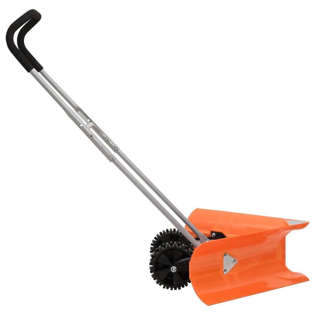 Двуъгълна лопата за сняг с разтегателна дръжка оранжева стомана