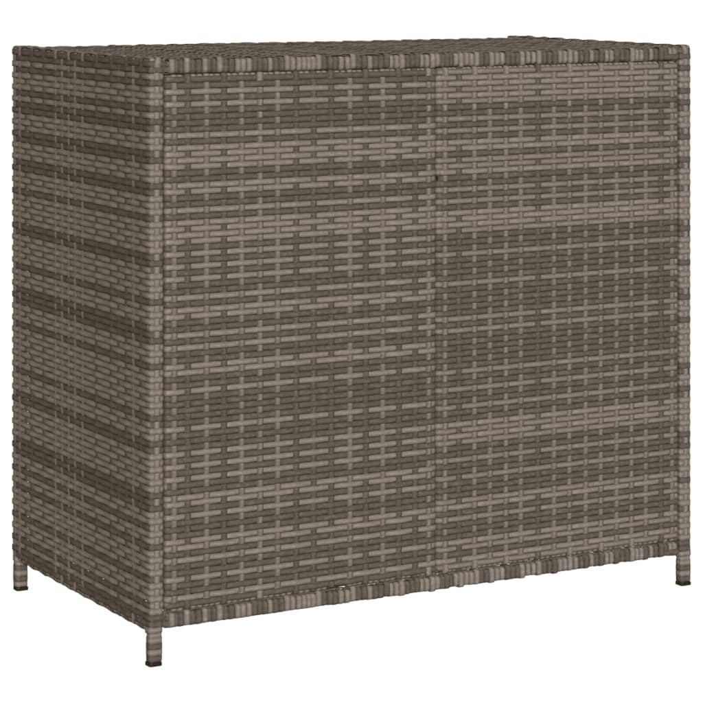 Градински шкаф за съхранение, сив, 83x45x76 см, полиратан