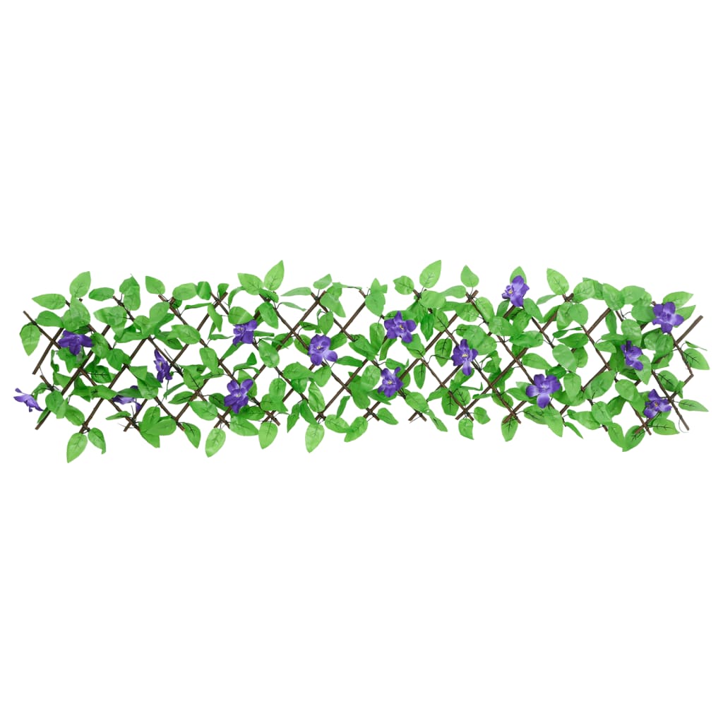 Решетка от изкуствен бръшлян разширяема 5 бр зелена 180x30 см