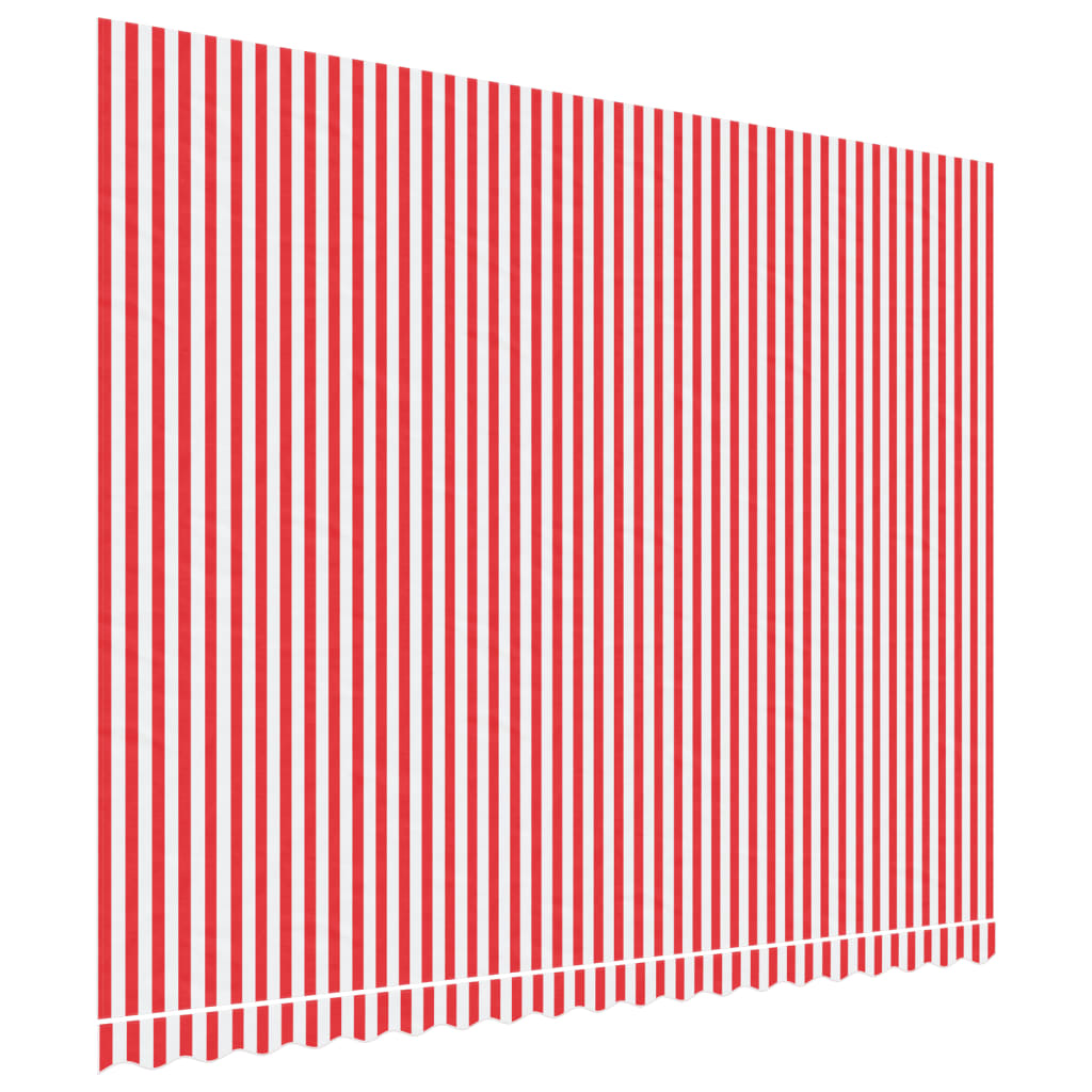 Резервно платнище за тенти, червено-бели ленти, 4,5x3,5 м