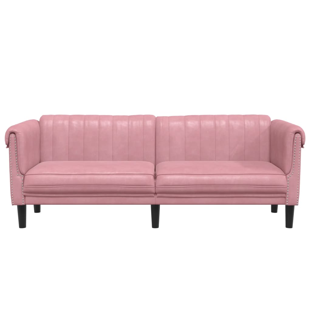 3-местен диван, розов, кадифе