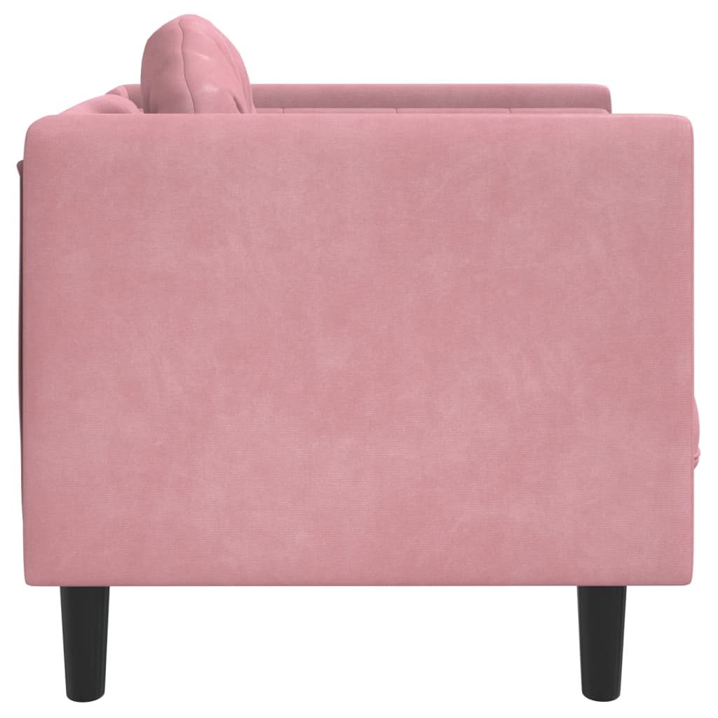 Фотьойл с възглавница, розов, кадифе