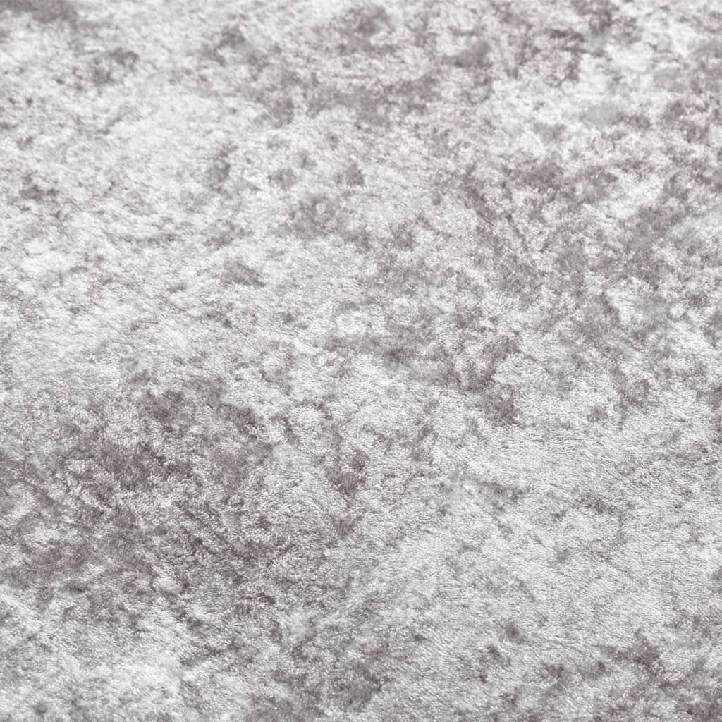 Перящ се килим, сиво и златисто, 150x230 см, противоплъзгащ