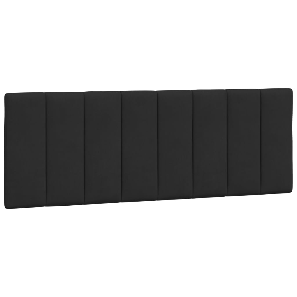 Мека табла за легло, черна, 140 см, кадифе