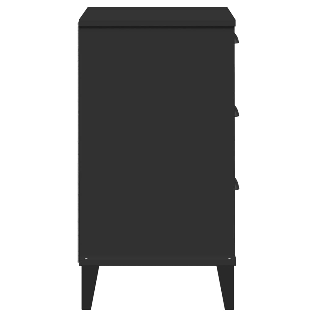 Нощно шкафче VIKEN, черно, бор масив