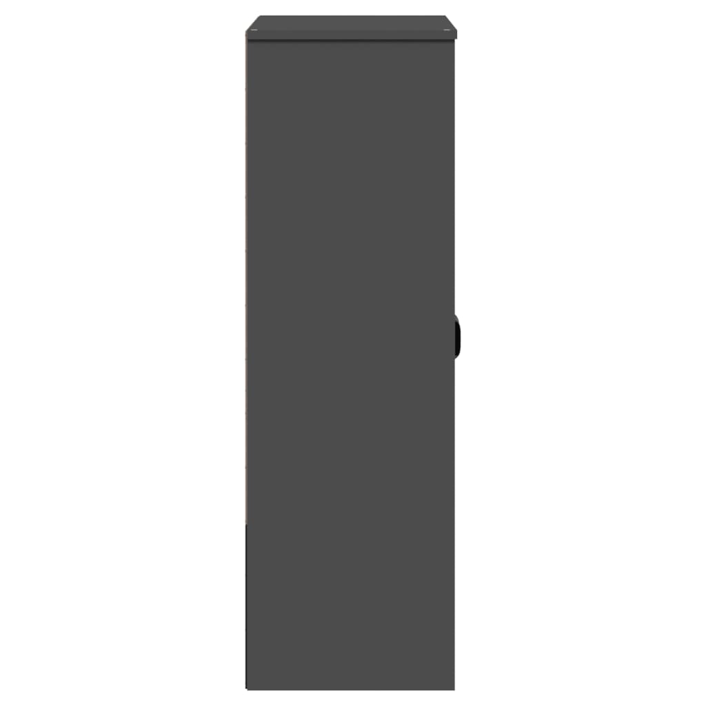 Надстройка за висок шкаф VIKEN, антрацитно сиво, бор масив