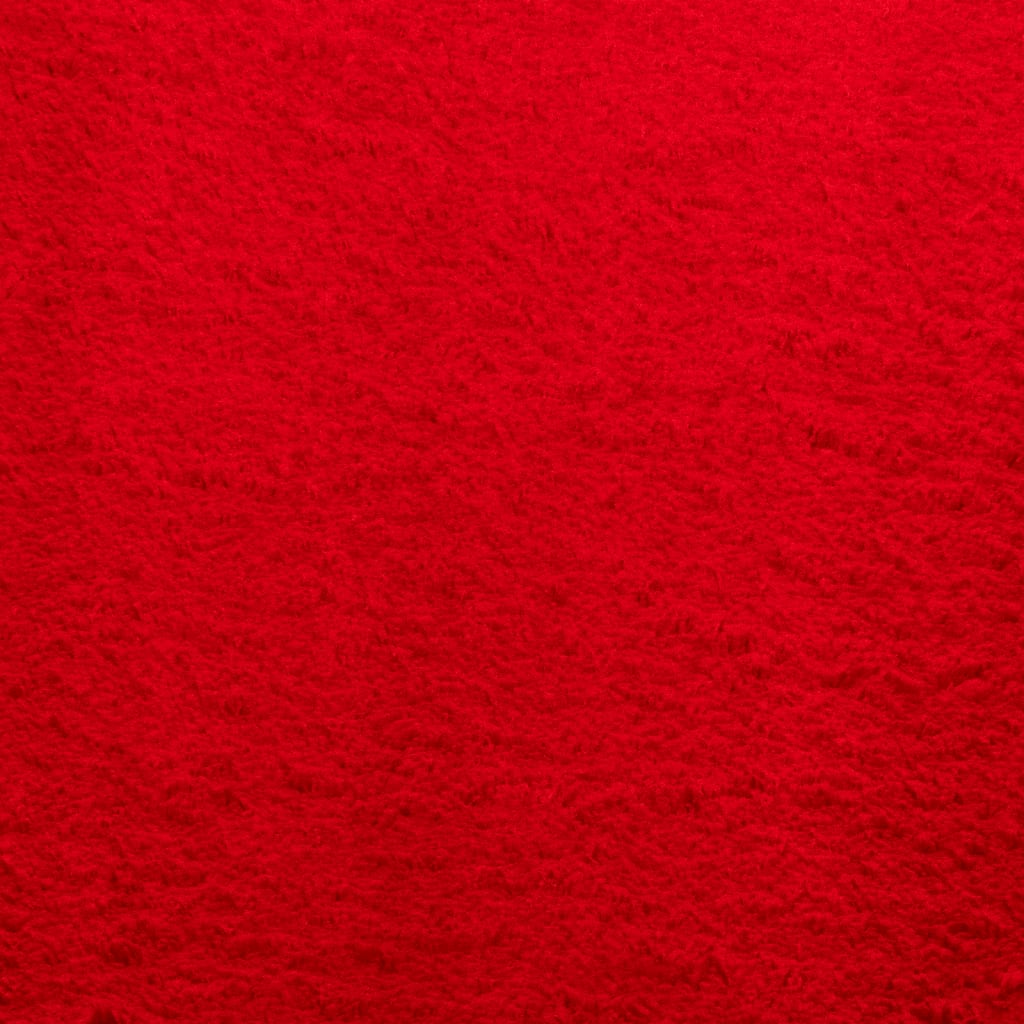 Килим HUARTE с къс косъм, мек и миещ се, червен, 160x230 см