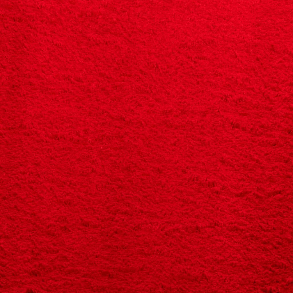 Килим HUARTE с къс косъм, мек и миещ се, червен, 200x280 см