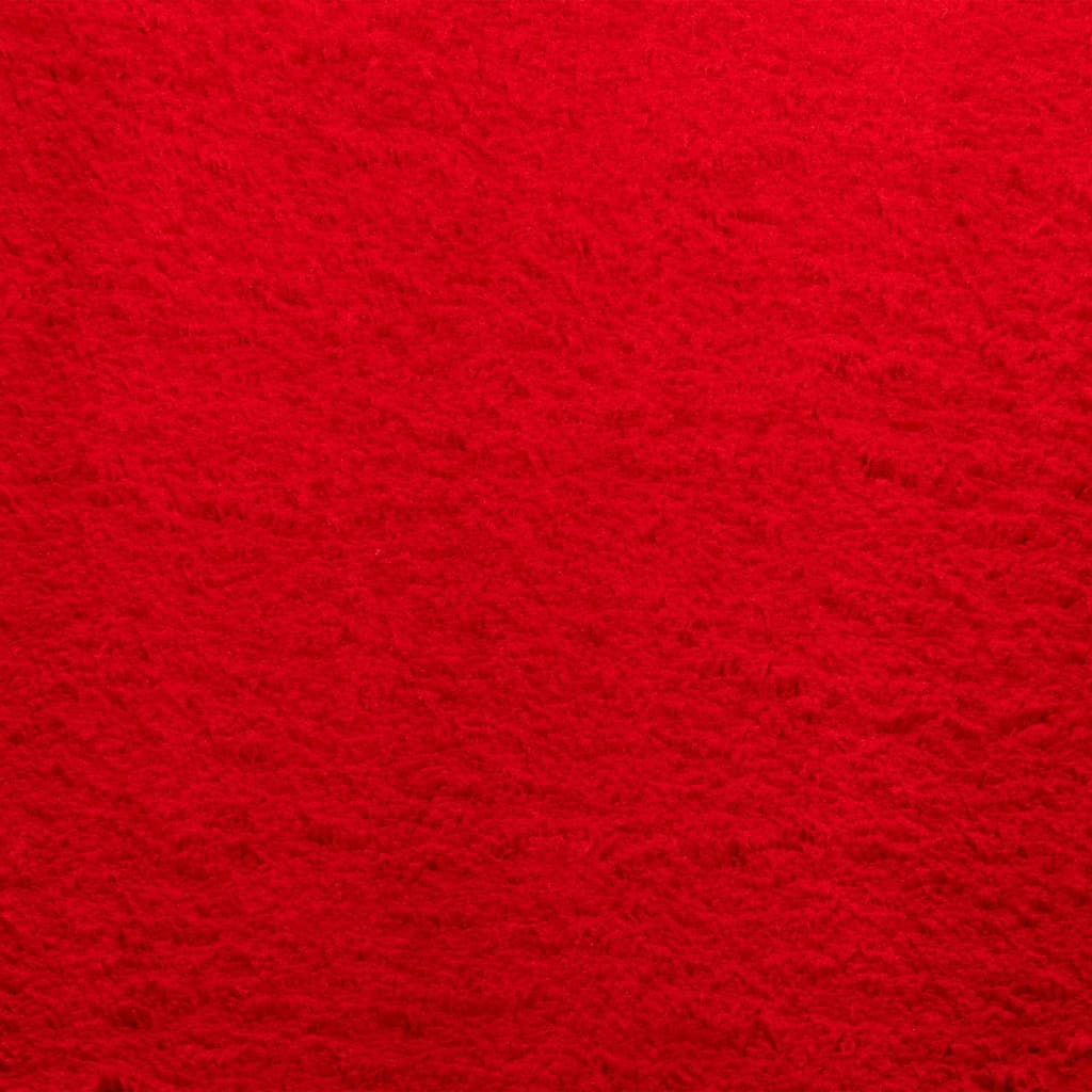 Килим HUARTE с къс косъм, мек и миещ се, червен, 240x340 см