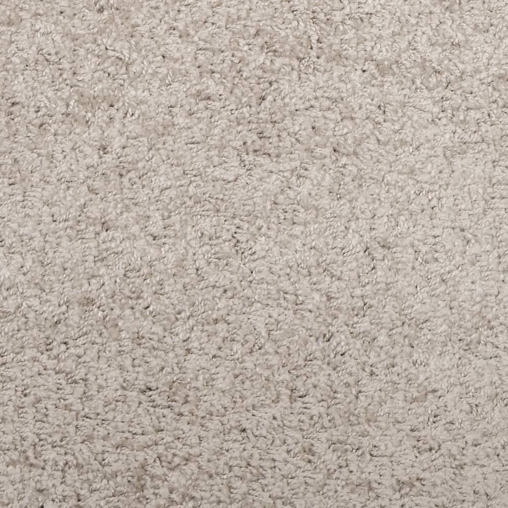 Шаги килим с дълъг косъм, модерен, бежов, 200x200 cm