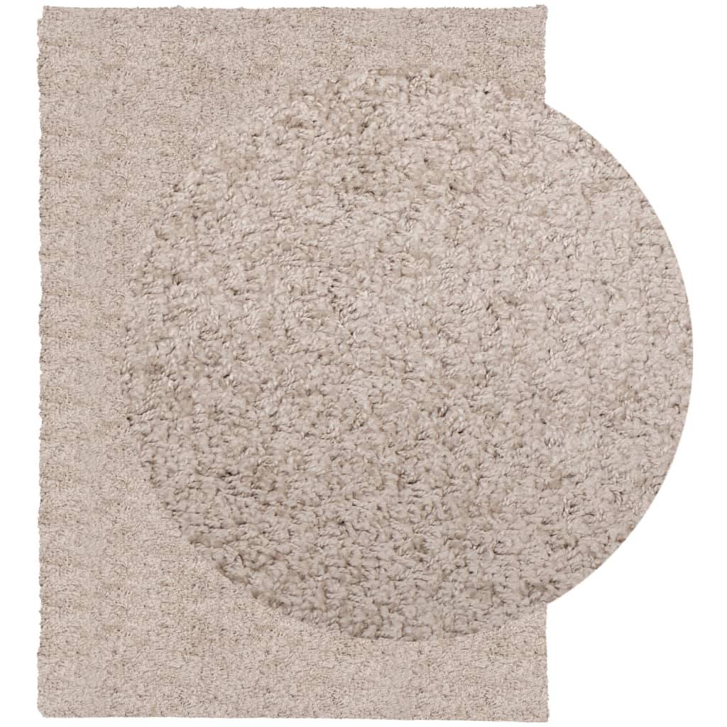 Шаги килим с дълъг косъм, модерен, бежов, 200x280 cm