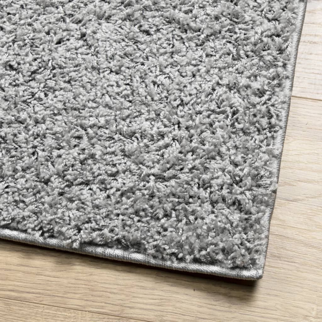 Шаги килим с дълъг косъм, модерен, сив, 200x200 см