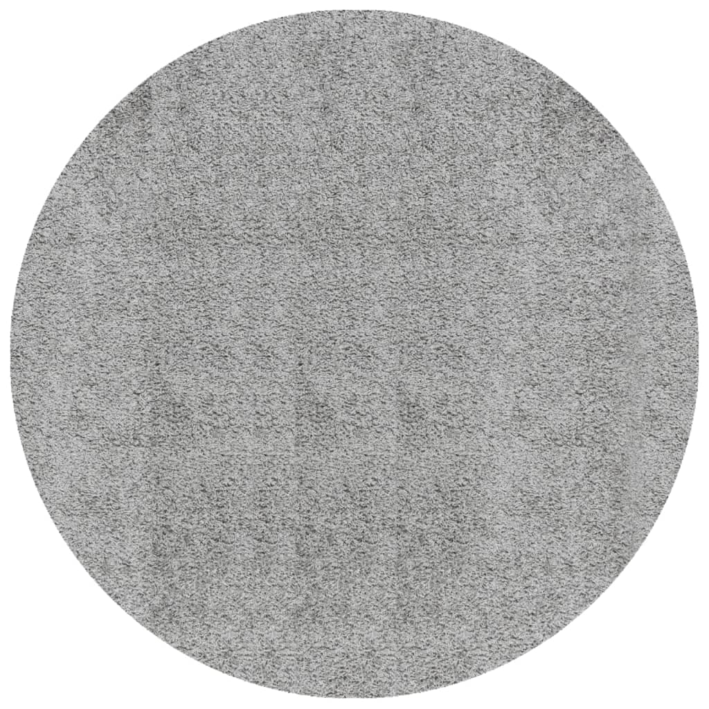 Шаги килим с дълъг косъм, модерен, сив, Ø 280 см