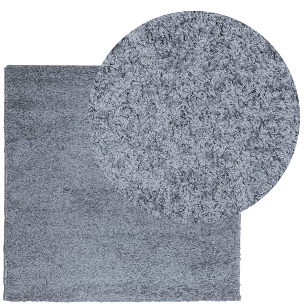 Шаги килим с дълъг косъм, модерен, син, 200x200 см