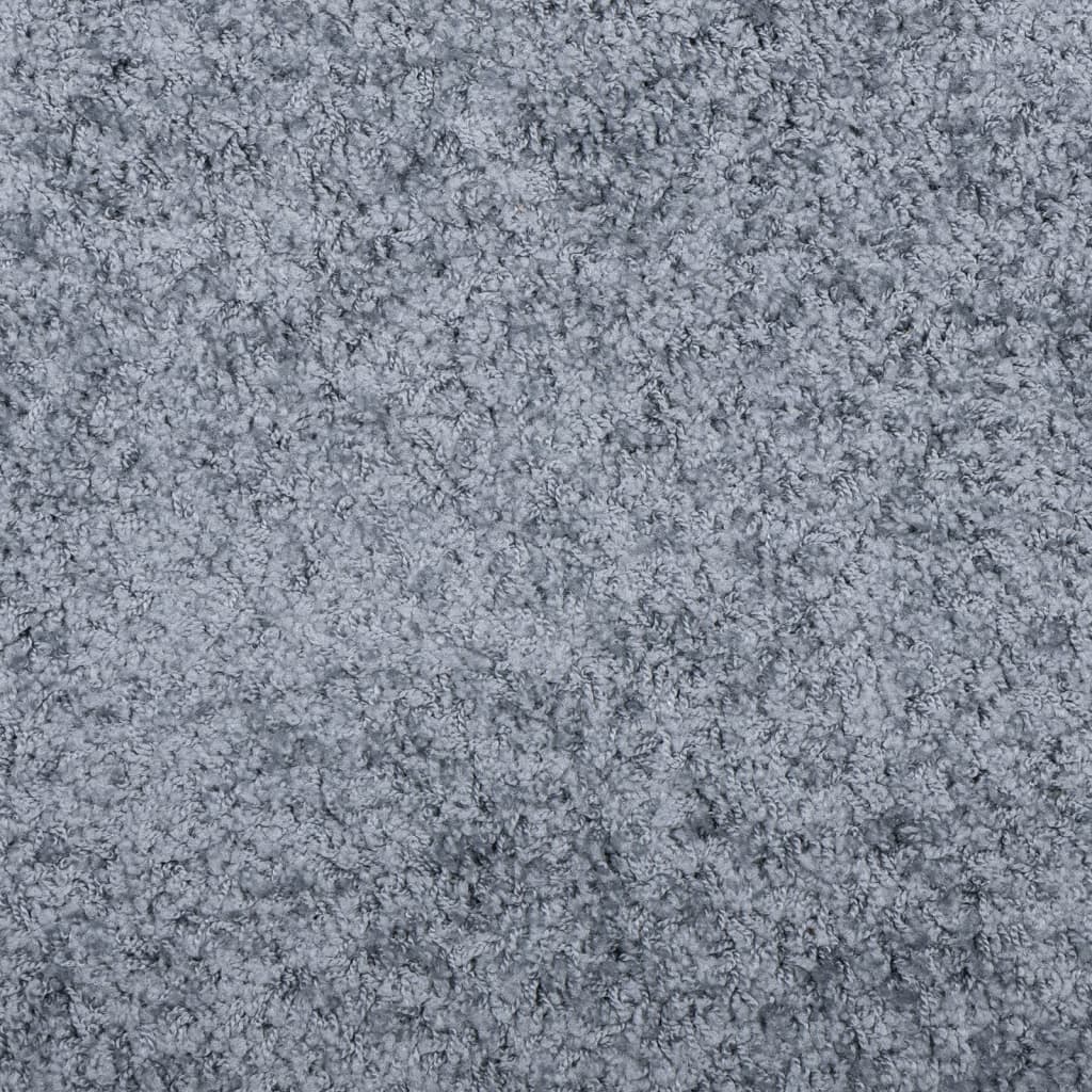 Шаги килим с дълъг косъм, модерен, синьо, Ø 200 cm