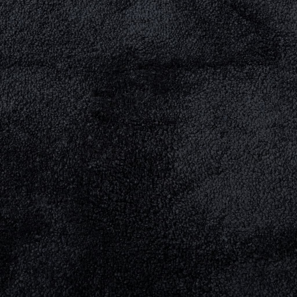 Килим OVIEDO с къс косъм, черен, 160x230 см