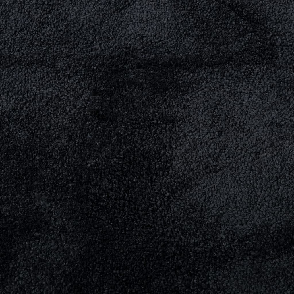 Килим OVIEDO с къс косъм, черен, 240x340 см