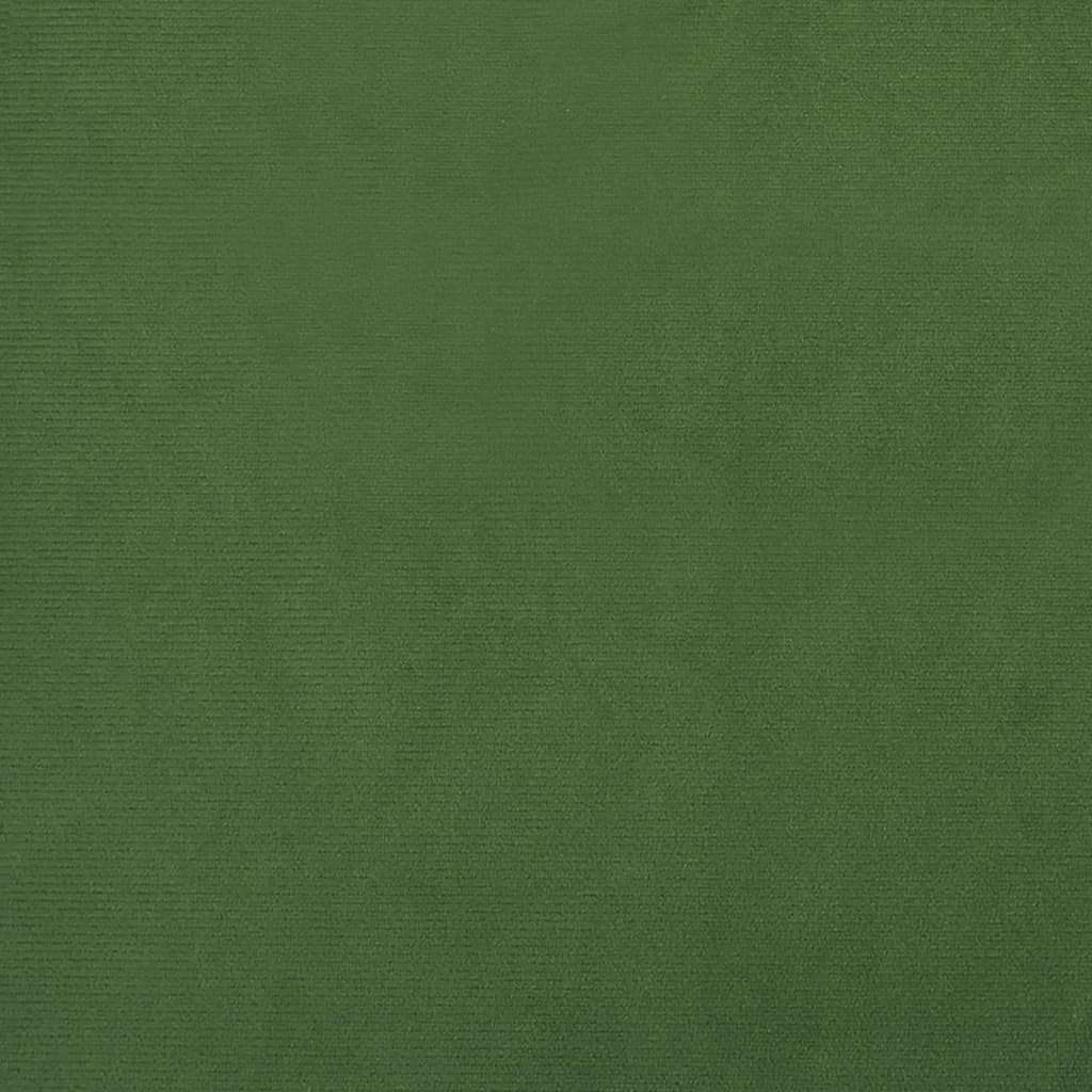 2-местно разтегателно канапе с възглавници, тъмнозелено, кадифе