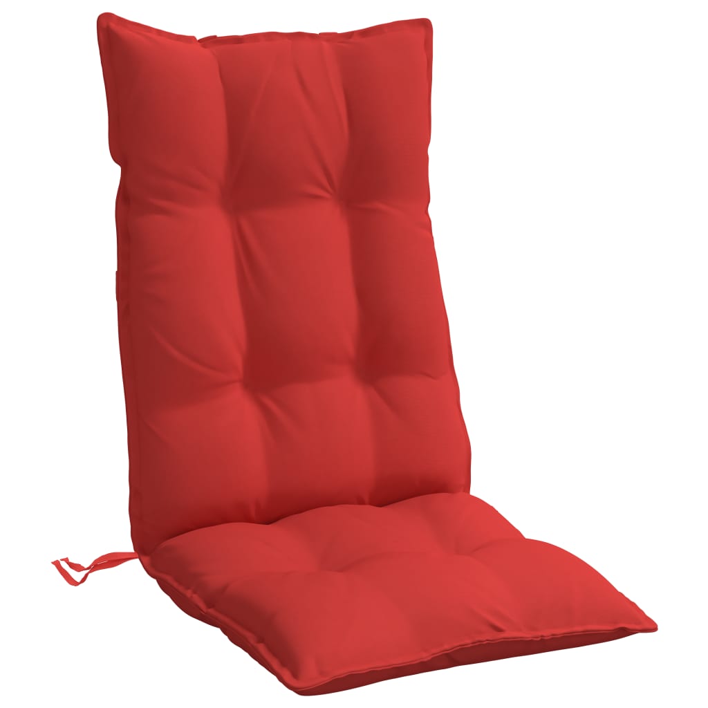Възглавници за столове с облегалка 6 бр червени Оксфорд плат